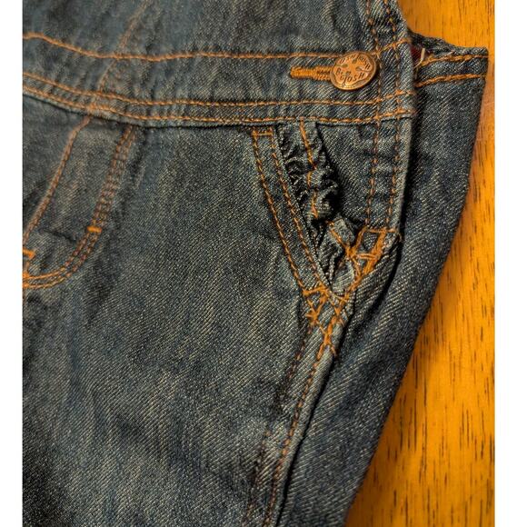 Girls Osh Kosh Overalls with Buffalo Plaid Trim and Frills - Picture 5 of 7